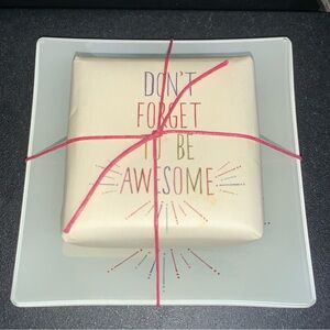 Fringe Studio Don't Forget To Be Awesome Glass Tray & Scented Soap 5 Ounces New